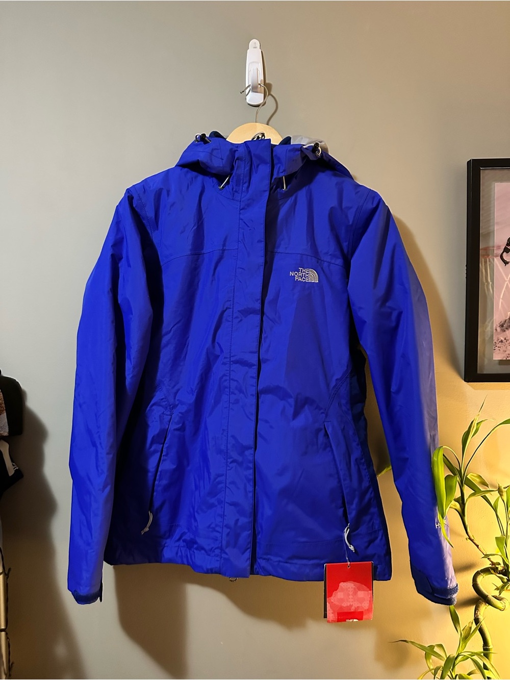 The North Face Womens Waterproof Hooded Raincoat — Blue